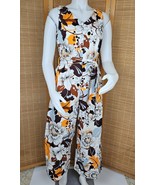 Vintage Polynesian Romper Floral Jumpsuit Belted Wide Leg Pants S-M Gaymode - €95,85 EUR