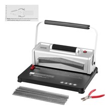 VEVOR Coil Spiral Binding Machine, Manual Book Maker with Electric Binding, 46-H - $3,106.01 MXN