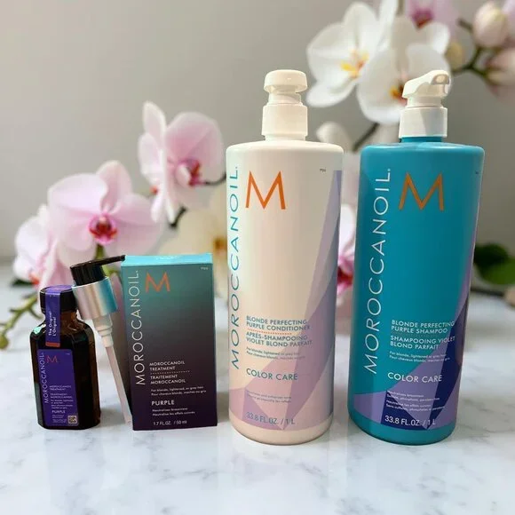 Moroccanoil Purple Blonde Shampoo Conditioner 33.8 oz Purple Treatment 1... - $189.00
