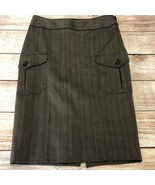 Mexx Brown Pinstripe Pencil Skirt Size 4 NWOT - £39.36 GBP