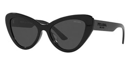 Prada PR13YS 1AB5S0 Sunglasses Black Frame Dark Grey Lens 52mm - £118.93 GBP