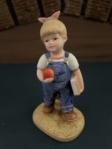 &quot;Denim Days&quot;, Homco Figurine Of Girl Going To School - £4.44 GBP