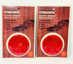 Vintage 80mm Super Bright Reflector STIMSONITE NOS Set of 2 Stick On 3012 - $186.63 MXN