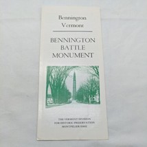 1980 Bennington Vermont Bennington Battle Monument Travel Brochure - $22.27