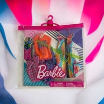 Barbie Doll Clothes Rocker-Themed Fashion and Accessory 2 Set Mattel NEW - $17.35