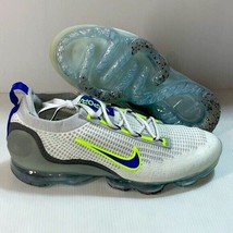 Nike air vapormax 2021 FK white blue running shoes size 11.5 men us - £140.88 GBP