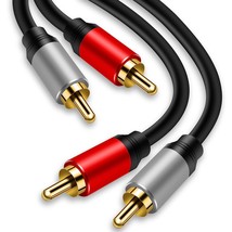 2Rca To 2Rca Cable 30Ft, Gold-Plated 2 Rca Male To 2 Rca Male Stereo Audio Cable - £20.43 GBP