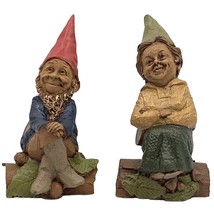 Tom Clark Gnomes MR. #1 &amp; MRS. #1 Figurines Married Couple COAs Story Cards 1987 - £31.60 GBP