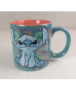 Disney Lilo &amp; Stitch Blue Metallic Colorful Stitch 20oz Large Coffee Cup... - $16.12 CAD