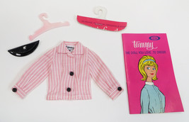 Ideal Tammy Doll Pak Clothing #9232-0 Long-Sleeved Pink and White Striped Blouse - $35.00