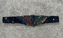 80s Sequin Belt Black Blue Red Green Yellow - $273.35 MXN