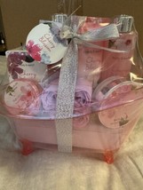 Body &amp; Earth Cherry Blossom &amp; Jasmine 8 Piece Bath Set Plus The Bathtub! New! - £23.08 GBP