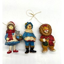 Wizard of Oz Kurt Adler Set of 3 Dorothy Lion Scarecrow Ornaments Santa&#39;s World - $14.89