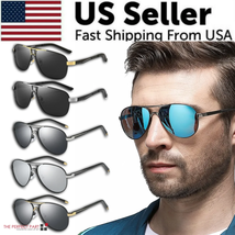 Mens Polarized Pilot Sunglasses Outdoor Driving UV400 Sun Glasses Sport Eyewear - £31.48 GBP