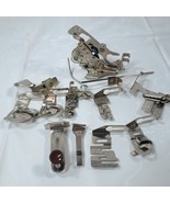 Vintage Greist set 12 sewing machine foot attachment hemmer edge guide r... - $1,286.26 MXN