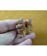 Y-SQU-24) little red tan SQUIRREL stone carving SOAPSTONE PERU love squi... - €7,34 EUR