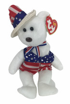 Ty Beanie Babies SAM Plush Bear With Tag 8” 2003 - £7.16 GBP