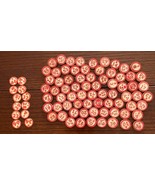 Vintage Lot of 71 Round Wood Bingo Numbers 12 Cardboard Round Numbers - $376.33 MXN