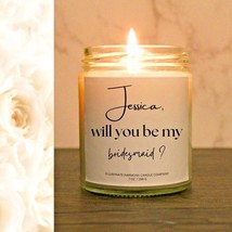 Jessica Will You Be My Bridesmaid Candle | Wedding Bridesmaid Proposal Candle - £14.45 GBP