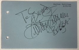 Burton Sullivan Signed Autographed Vintage 4x6 Signature Page - $285.10 MXN
