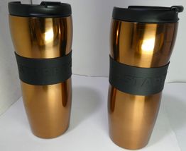 Starbucks 2 Tumbler 12 oz Copper Lucy Stainless Steel MIC 2006 W Box,Sku,New - £319.74 GBP