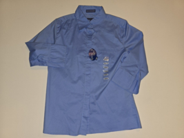 CASUAL GEAR-Woman&#39;s stretch Blouse Long Sleeve Shirt-Blue-Medium-NWT&#39;s - $17.98