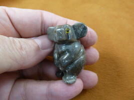 Y-KOA-22) little gray tan KOALA Australia figurine carving SOAPSTONE PER... - £6.73 GBP