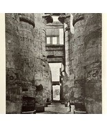 1942 Egypt Great Hypostyle Hall Karnak Historical Print Antique Ephemera... - $27.41 CAD