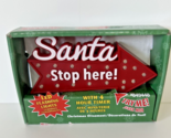 Kurt S. Adler Battery Operated Santa Stop Here LED Blinking Ornament-NEW! - £4.70 GBP