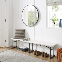 Living And More 6 Foot Fold-In-Half Bench With Carrying Handle, Simple, White. - £56.53 GBP