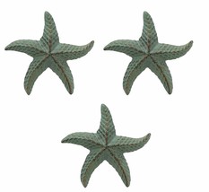 Ebros Cast Iron Sea Star Shell Starfish in Rustic Bronze Finish 3.75&quot; Wide (3) - £15.72 GBP