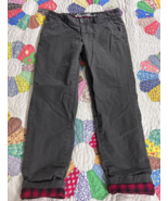 Eddie Bauer Khakis Flannel Lined Boyfriend Fit Stretch Women&#39;s Size 8 - $35.09 CAD