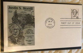 First Day Cover Justin S Morrill Stafford Vermont 1999 Box2 - £3.94 GBP