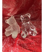 Vintage Lenox Cute &amp; Cuddly 1st Edition Fine Crystal Teddy Bears Frosted... - £28.17 GBP