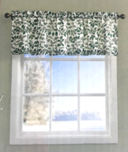 Christmas Holly Winter Valance 54x17&quot; Curtain Green White Holly Berries Holiday - £18.00 GBP