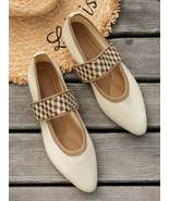 Point Toe Flats Mesh Gingham Strap Loafers - €30,38 EUR