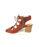 Rouge Brown Suede Gladiator Lace Zip Up Sandals Heels Shoes Women&#39;s 10 (... - £17.99 GBP