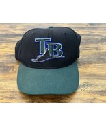 VINTAGE Tampa Bay Devil Rays Fitted Hat Cap Wool New Era 59FIFTY Black G... - £21.79 GBP