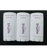 3x Native Deodorant Lavender &amp; Rose Paraben and Aluminum Free (2.65oz) NEW - €25,47 EUR