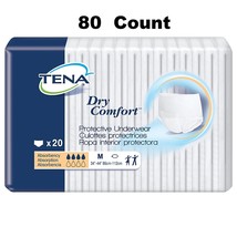 TENA Disposable Underwear Unisex Medium 34 to 44 Dry Comfort Pull On 80 ... - $1,170.11 MXN