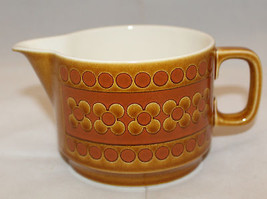 Vintage Hornsea Saffron Gravy Boat Large Creamer England 1973 Retro Flower Brown - £24.86 GBP