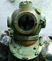Antico casco da sub in ottone Morse Scuba SCA Divers US Navy V Divers Deep Mark - £143.29 GBP