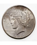 1923-S Silver Peace Dollar in Choice BU Condition, Terrific Eye Appeal - $131.16