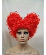 Bright Red Heart Wig Alice Wonderland Iracebeth Crims Queen of Hearts Wi... - €21,19 EUR