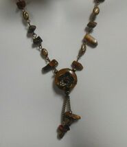 Avon Signed NA Tiger’s Eye Necklace &amp; 2 Pair of Earrings - $16.99