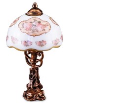 Table Lamp Classic Rose 1.870/6 Reutter Floral Shade DOLLHOUSE Miniature - $22.55