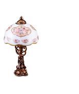 Table Lamp Classic Rose 1.870/6 Reutter Floral Shade DOLLHOUSE Miniature - $22.55