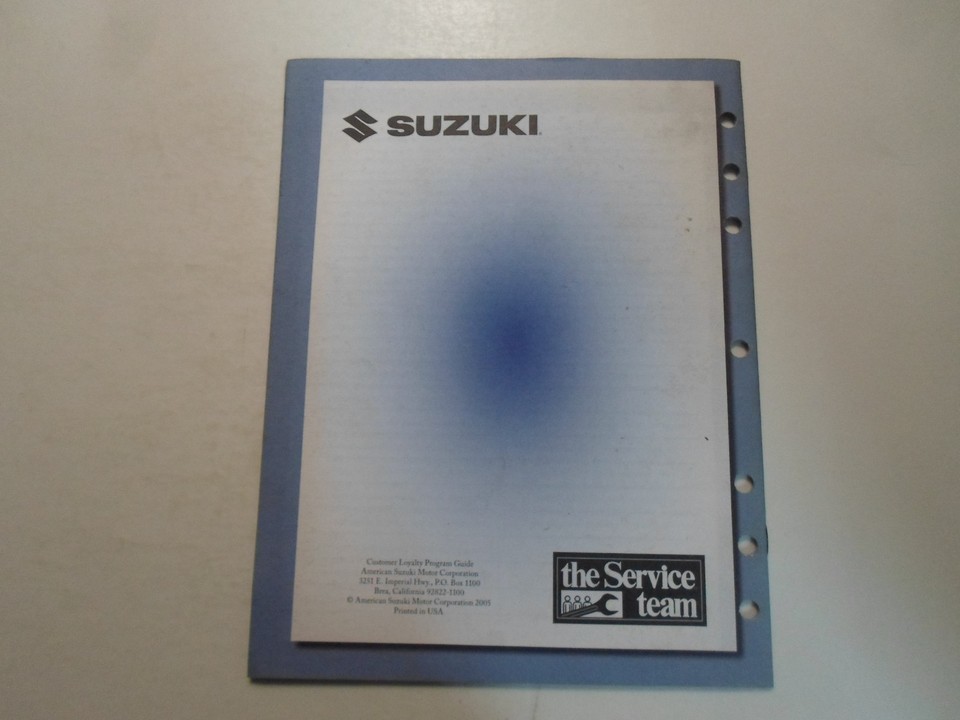 2006 Suzuki Customer Loyalty Program Guide Manual FACTORY OEM BOOK 06 DEALERSHIP Item image 5