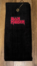 An item in the Sporting Goods category: Iron Maiden Golf Sport Towel 16x26 Black
