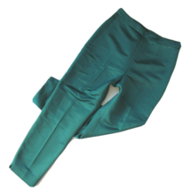 NWT J.Crew Petite High Rise Cigarette in Spicy Jade Green Satin Side Zip Pant 2P - £48.22 GBP